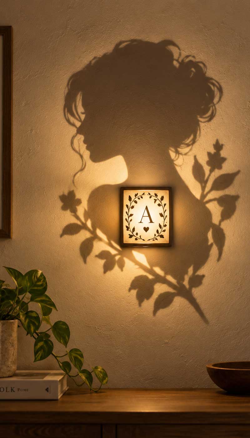 نمونه چراغ سایه‌ای پرتره